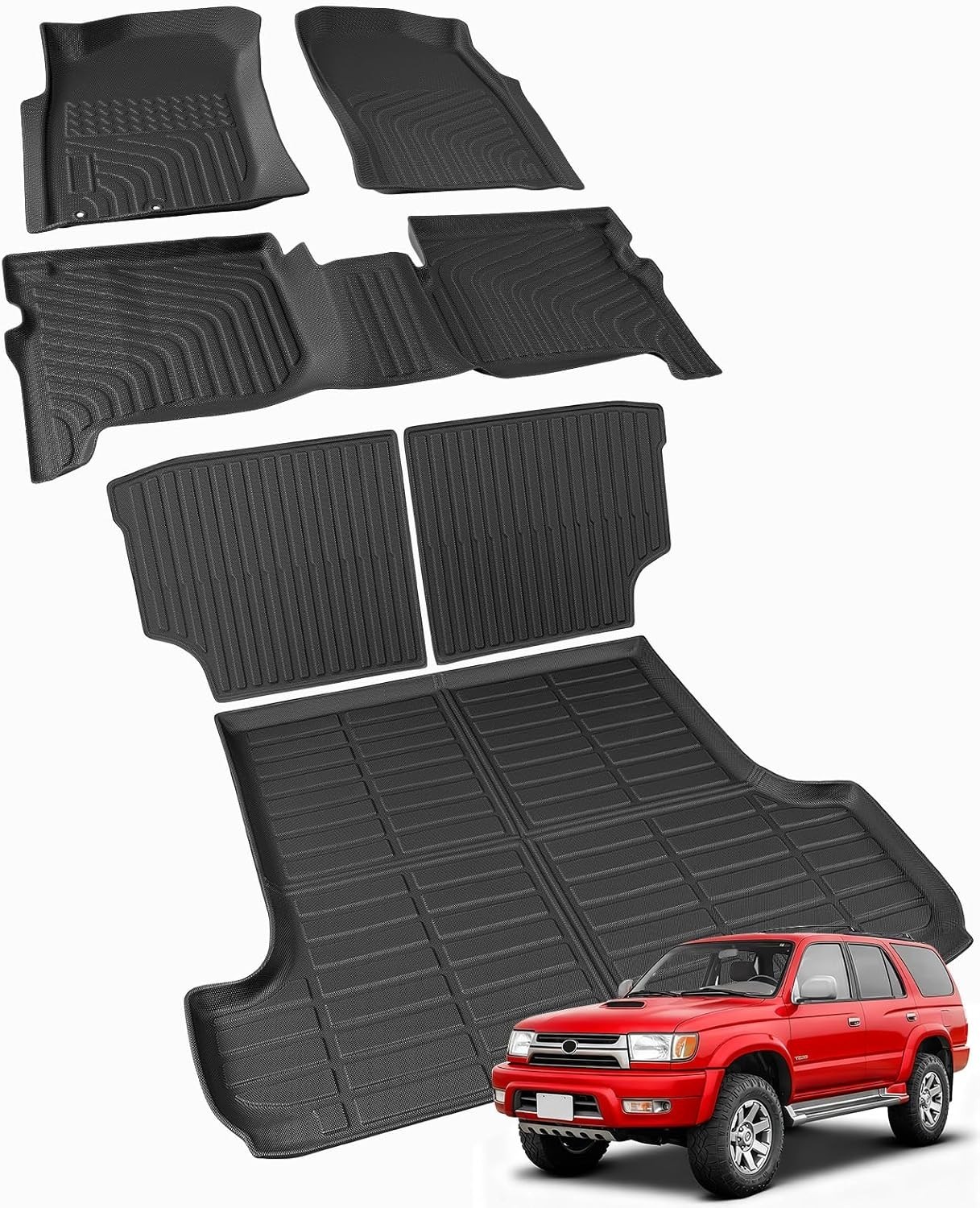 All-Weather Full Sets Car Floor Mats for Toyota 4Runner 1996-2002 | Cutsom Fit f