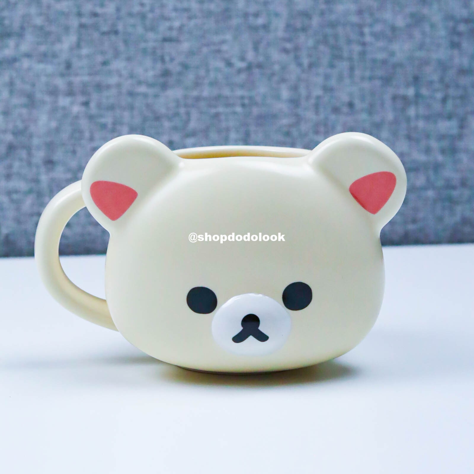 Rilakkuma Korilakkuma Ceramic Mug San-X Face Shape Bear Coffee Cup Kawaii Gifts