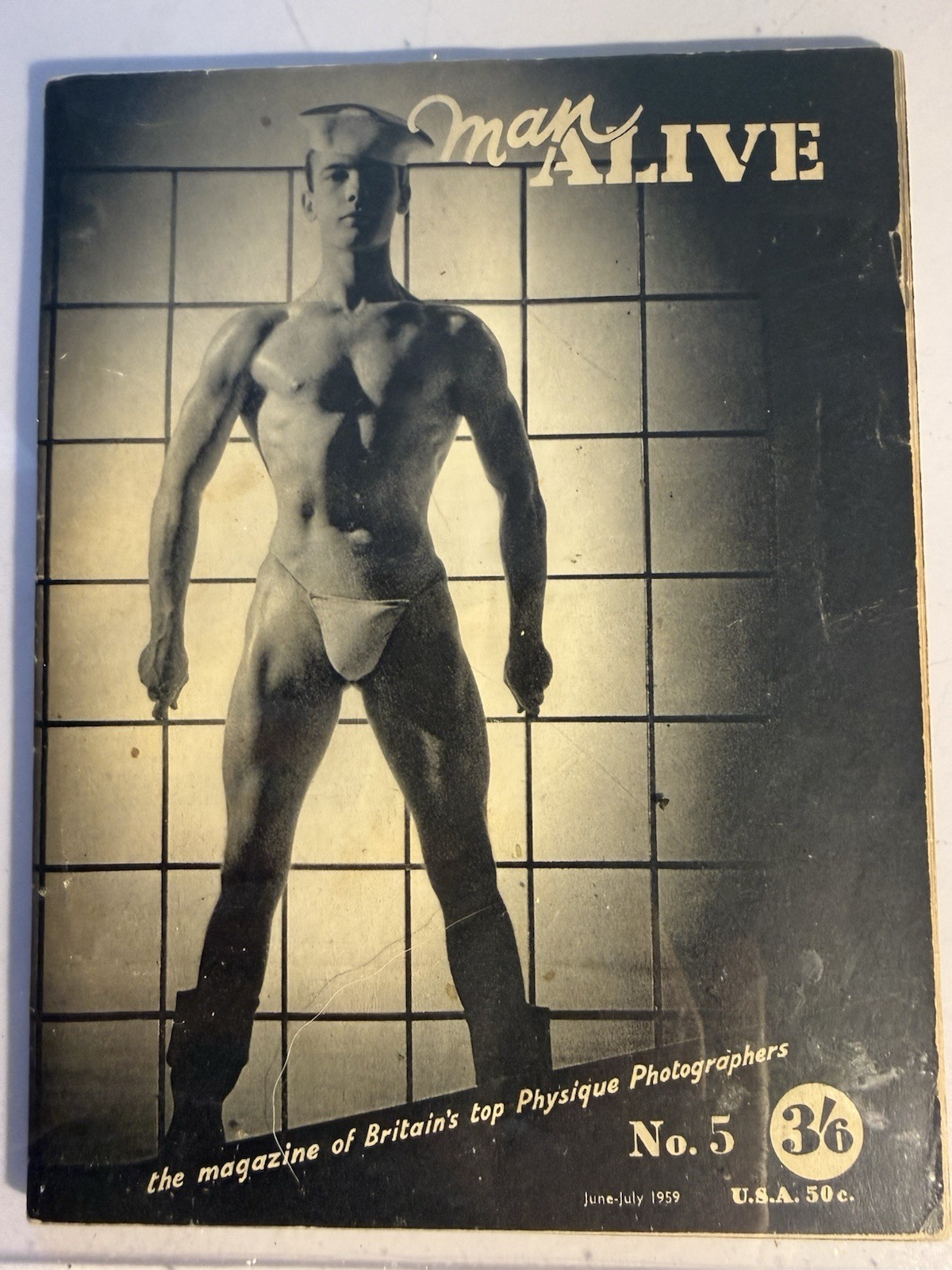MAN ALIVE #5 1960’s VTG BRITISH PHYSIQUE PHOTOGRAPHY & ART MAGAZINE GAY INTRST