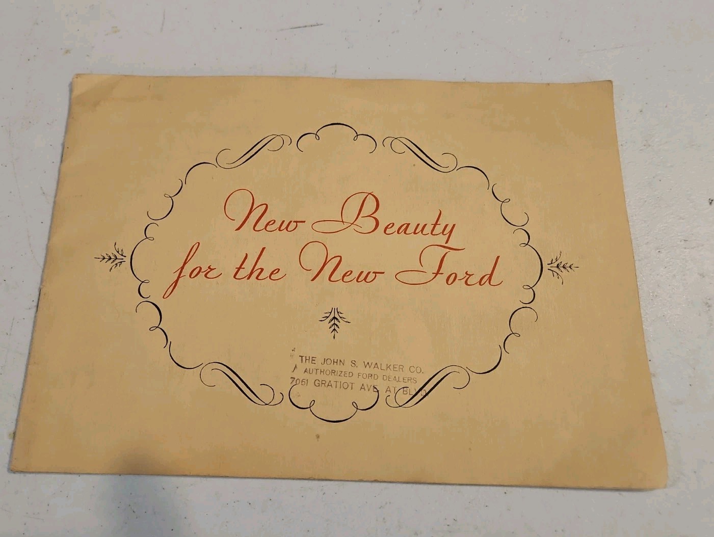 Vintage 1929 NEW BEAUTY for the NEW FORD Brochure  John S. Walker Co. Detroit MI