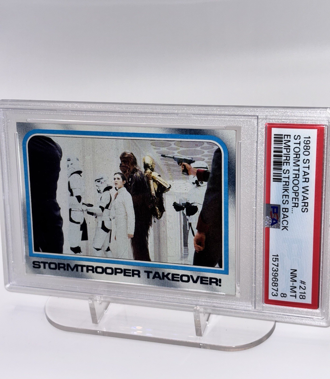 1980 Empire Strikes Back STORMTROOPER TAKEOVER Card #218 NM PSA 8