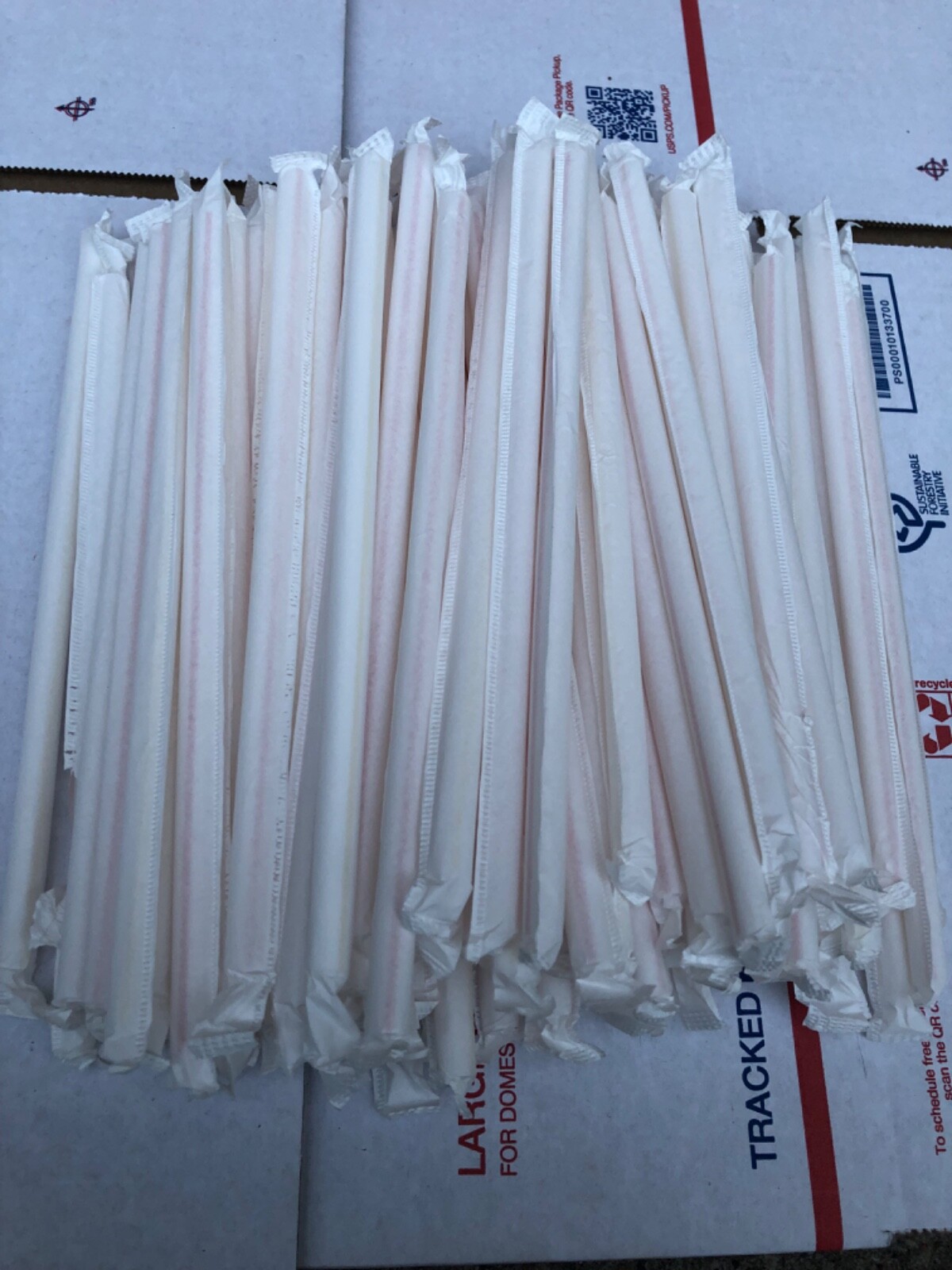 New McDonalds Straws. 75 count . Red And Yellow Stripe. Unopened.
