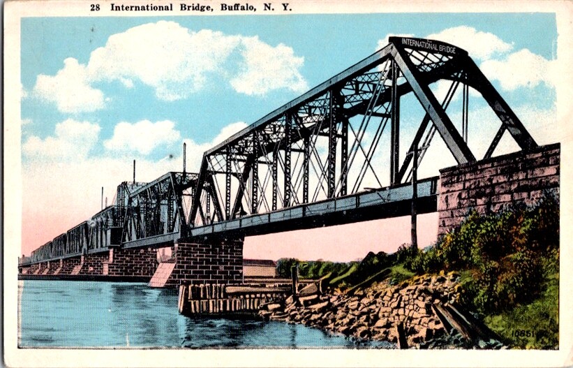 Vintage Postcard International Bridge Buffalo NY New York c.1915-1930      K-665