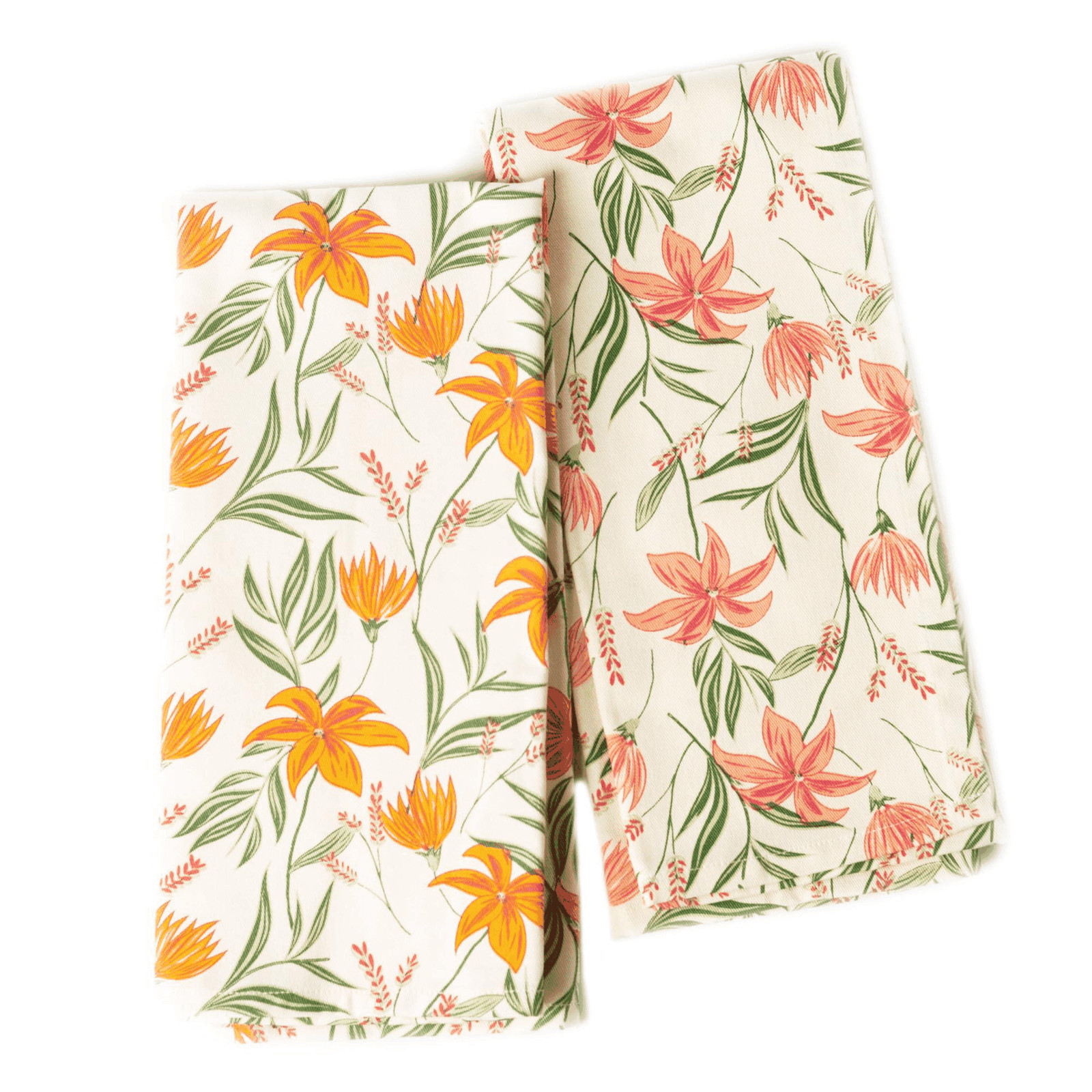 The Fine Living Co. 100% Cotton Kitchen Towels Set of 2 18 x 28 inches