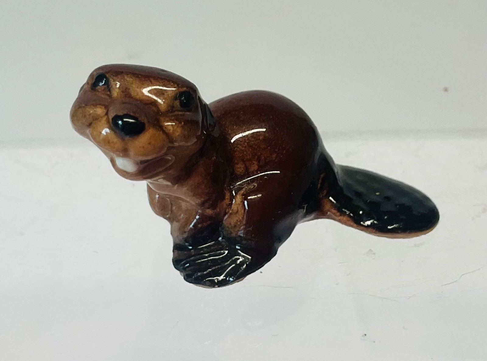 Adorable Vintage HAGEN RENAKER Miniature Crouching BEAVER