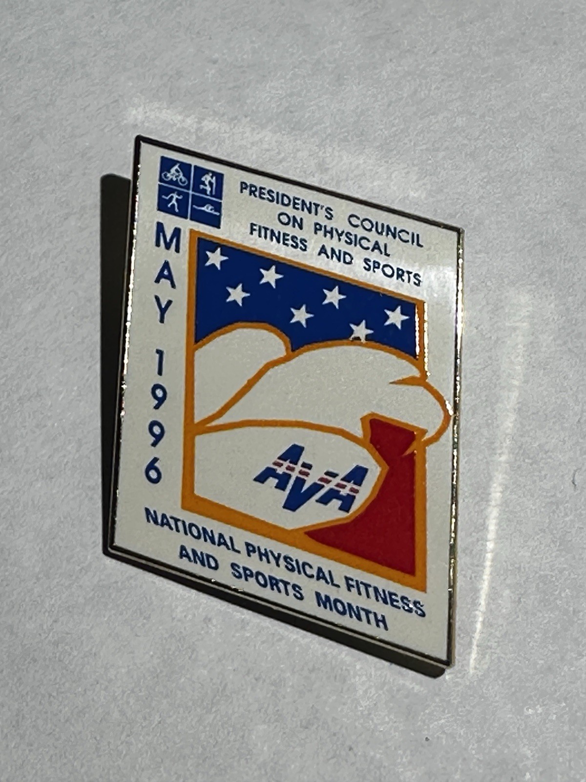 Vintage 1996 President's Council on Physical Fitness and Sports / AVA Enamel Pin