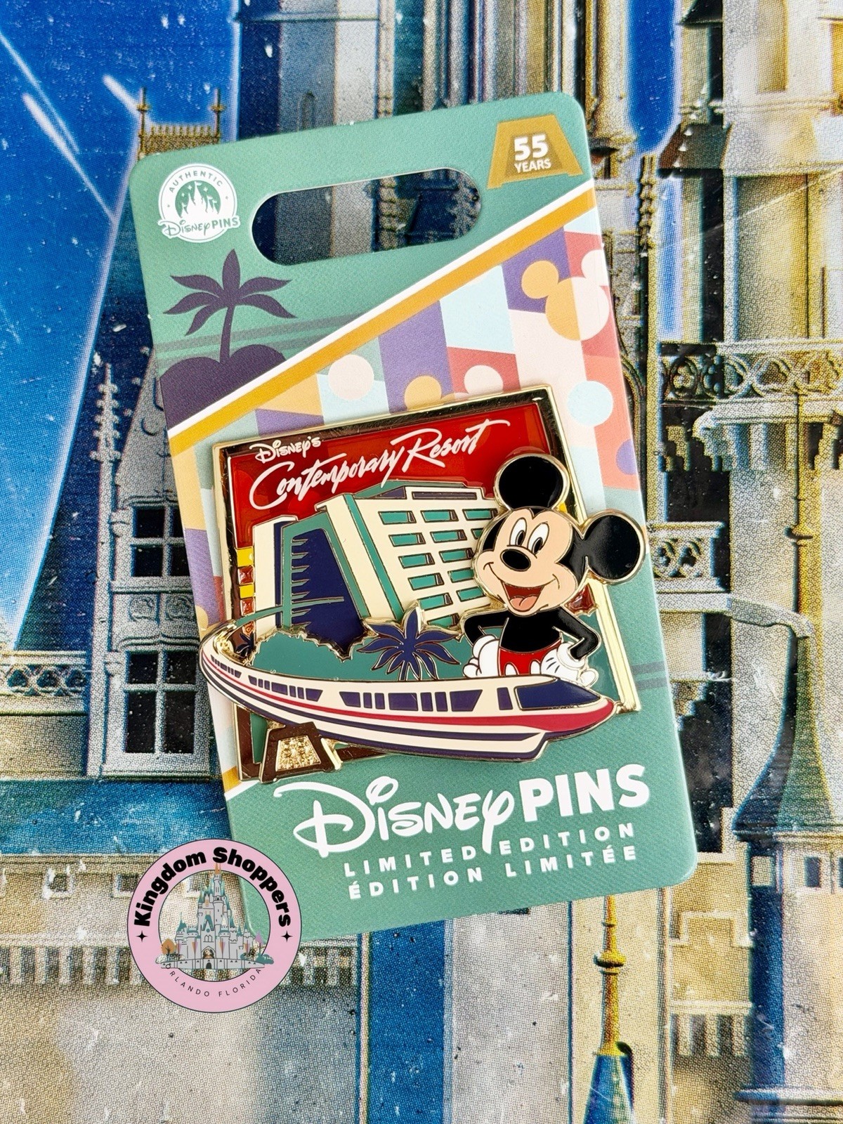 2026 Walt Disney World Parks Pin Contemporary Resort 55th Anniversary LE 2000