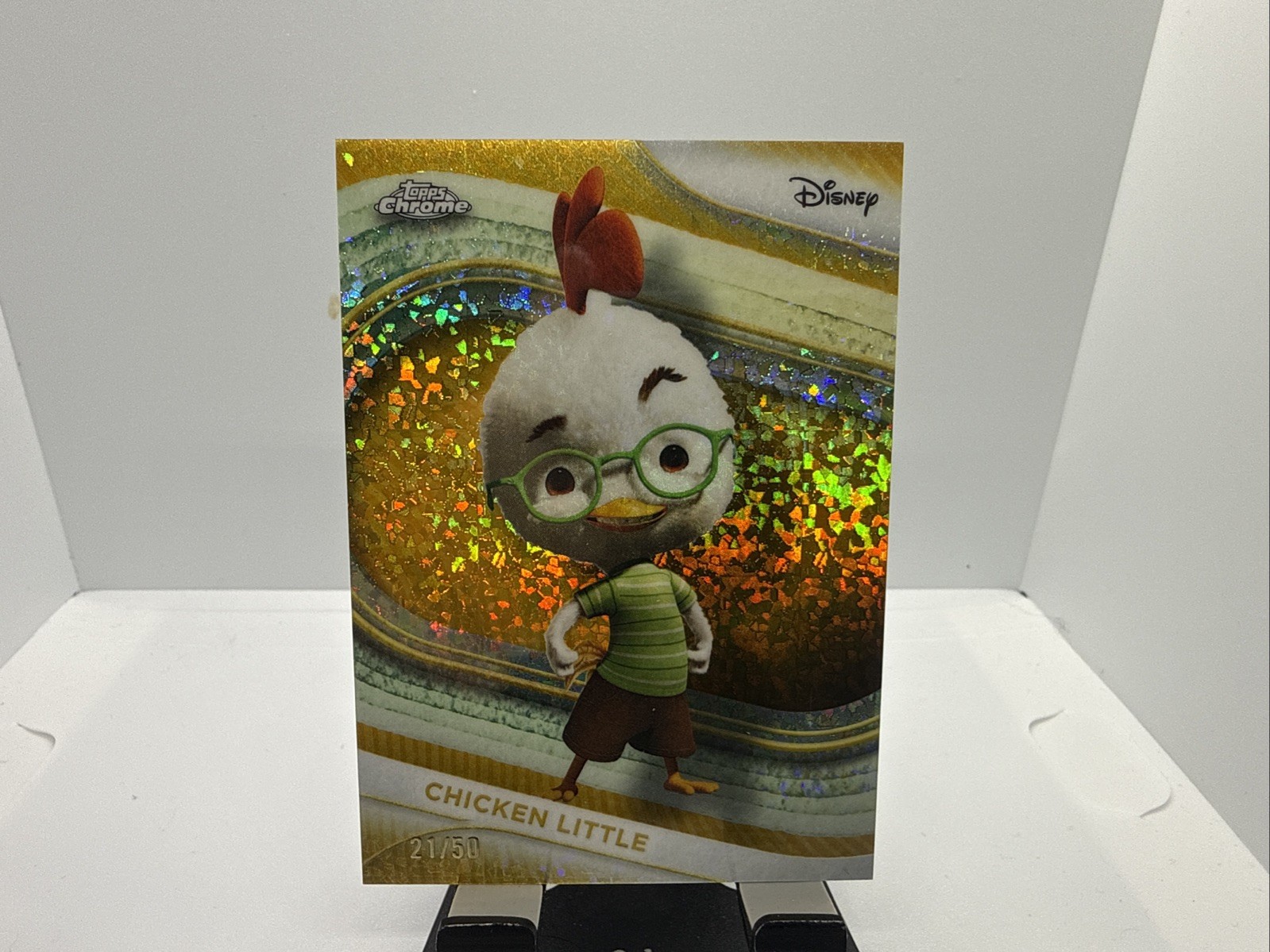 2025 Topps Chrome Disney CHICKEN LITTLE Gold Diamond Refractor /50