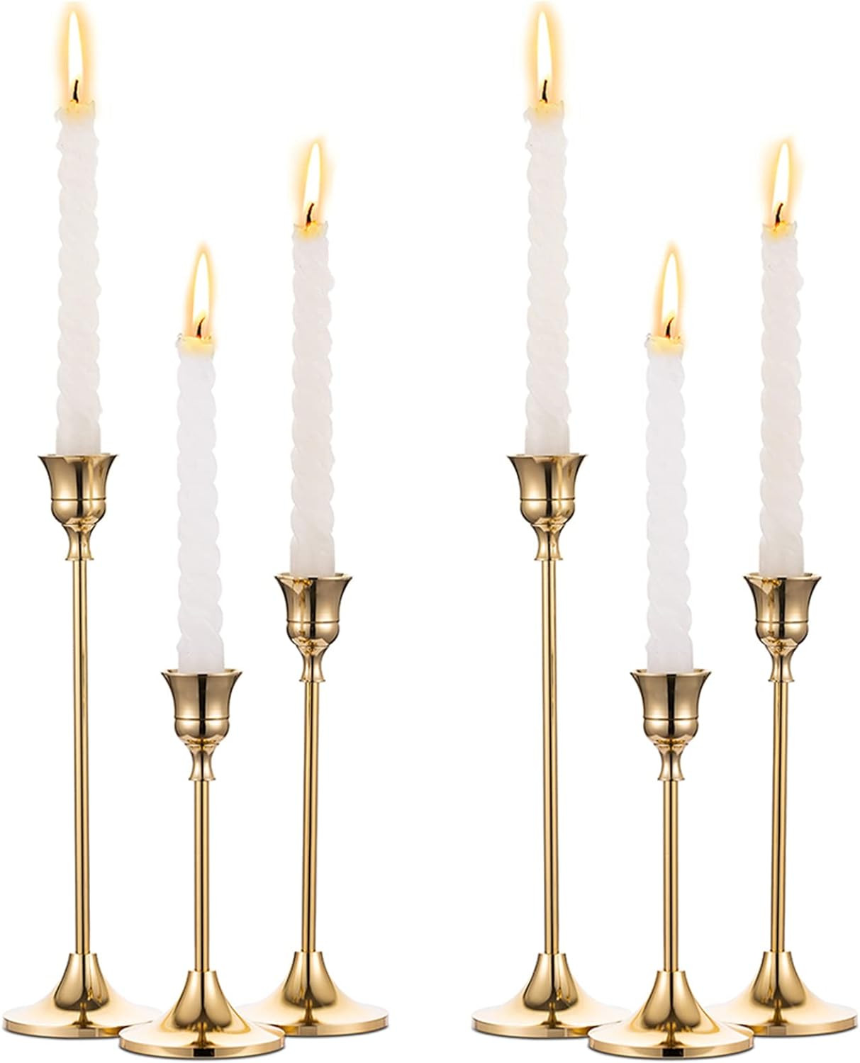 Candlestick Holders Vintage Centerpiece: Gold Antique Moody Decor