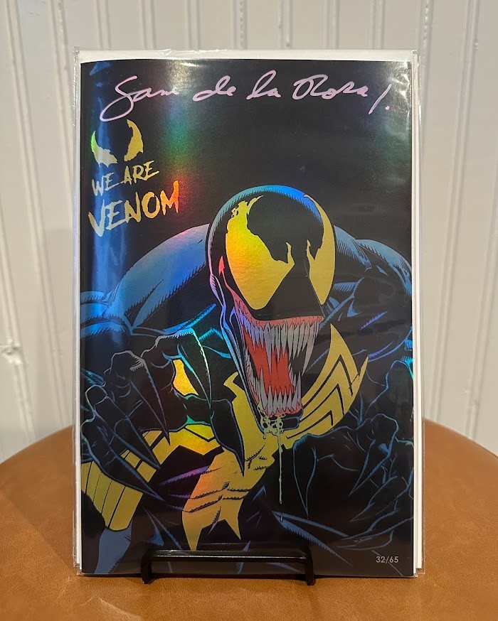 🔥 VENOM LETHAL PROTECTOR #1 🔥 FOIL VIRGIN ⚡ DEL LA ROSA SIGNED LTD 65 ⚡