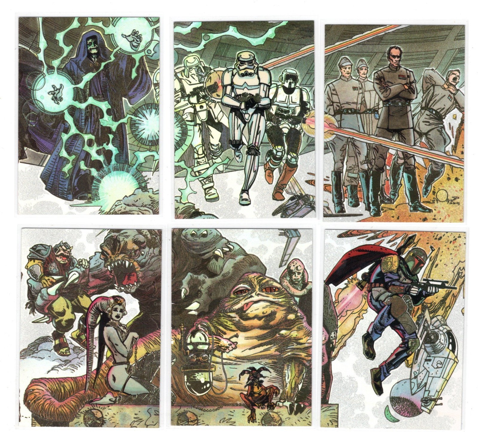 1994 TOPPS STAR WARS GALAXY SERIES 2 ETCHED FOIL 6-CARD SET (7-12) NM/MINT