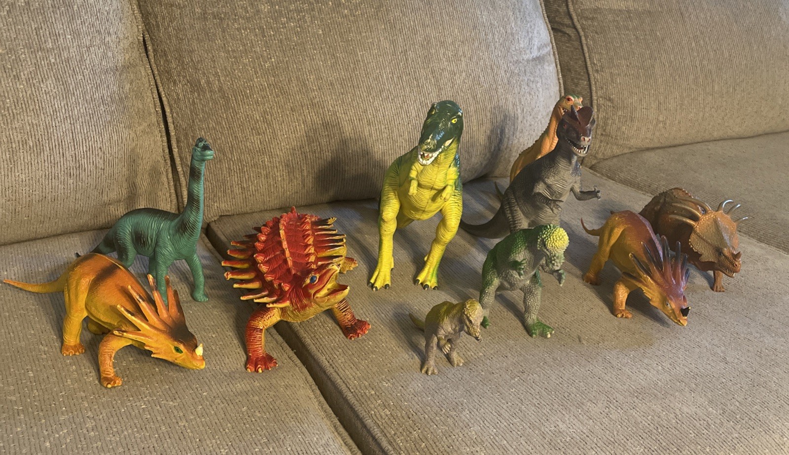 Dor Mei & Imperial Dinosaur Toy Mixed Lot Of 10 1980's Vintage Figures