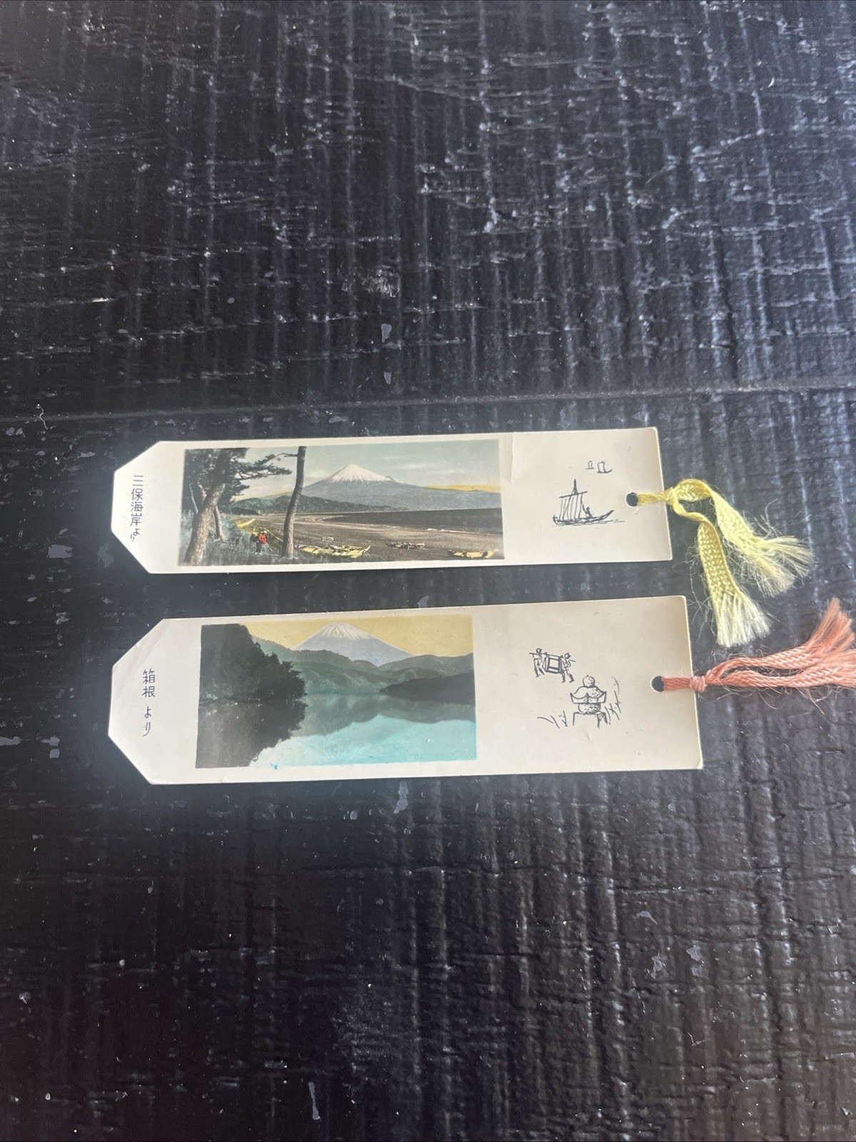 Vintage Japanese Mt Fuji Bookmarks