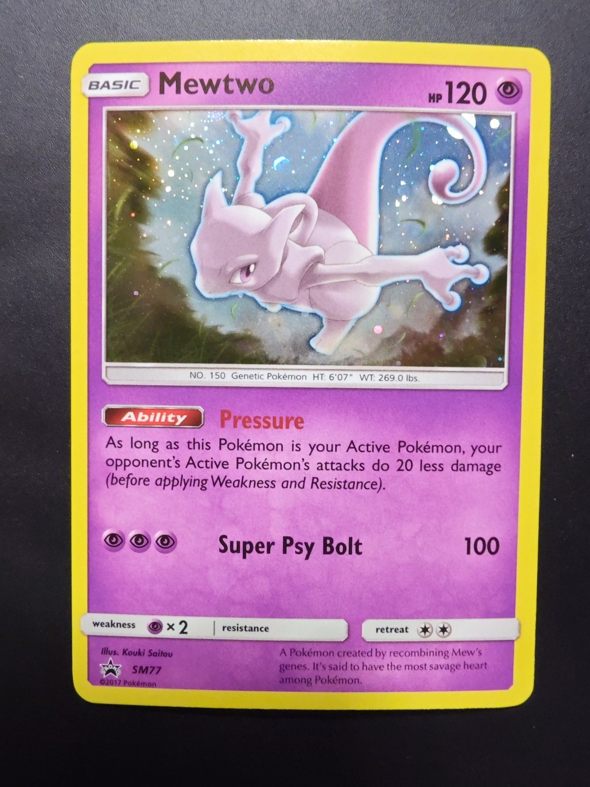 Mewtwo SM77 Holo Black Star Promo 2017 Shining Legends Pokemon Card