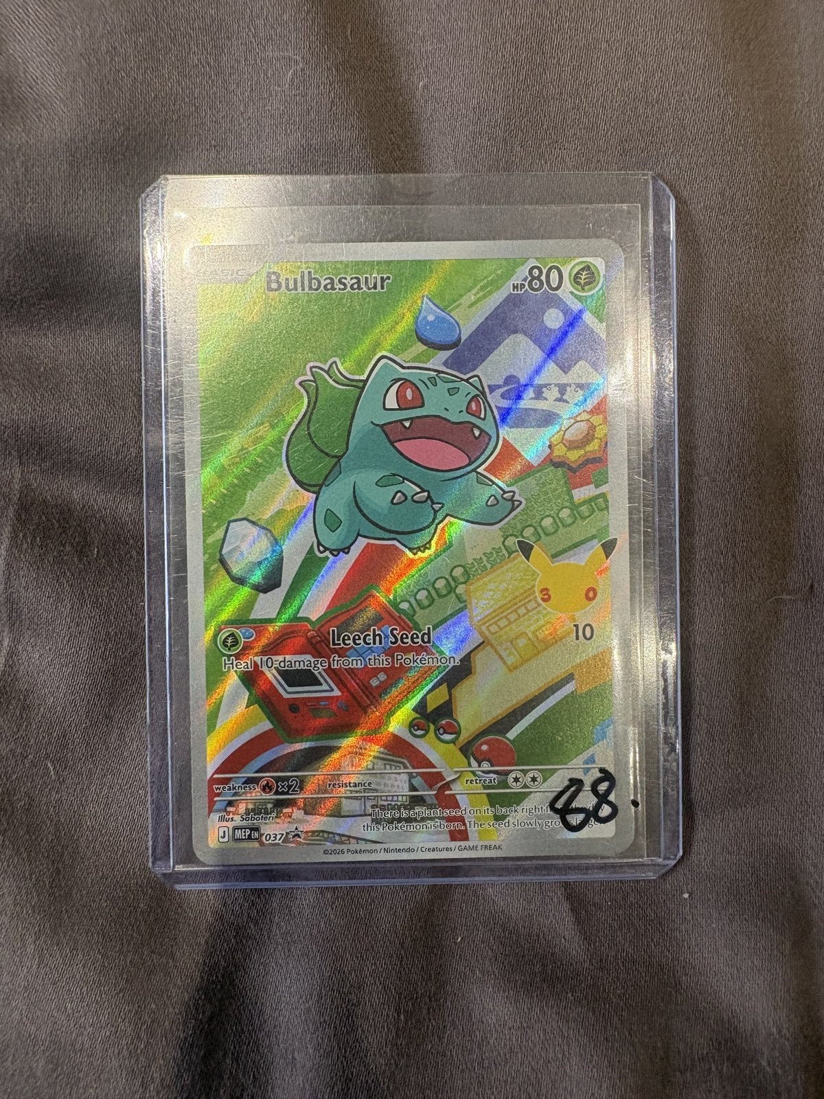 Bulbasaur MEP 037 Mega Evolution Black Star Promo Pokemon Card NM