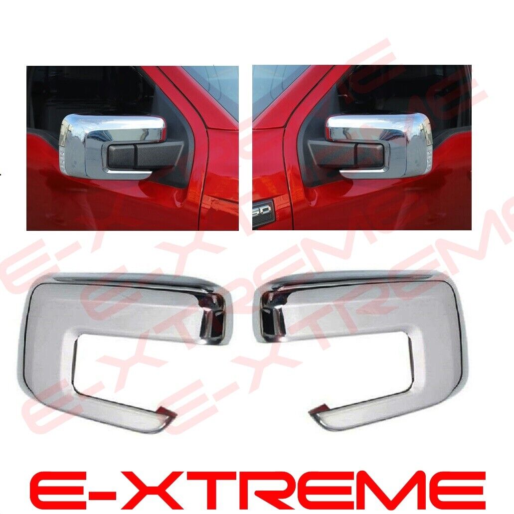 FOR 2021 22 23 FORD F-150 F150  21 2022-23 CHROME MIRROR COVER WITH LED LIGHT