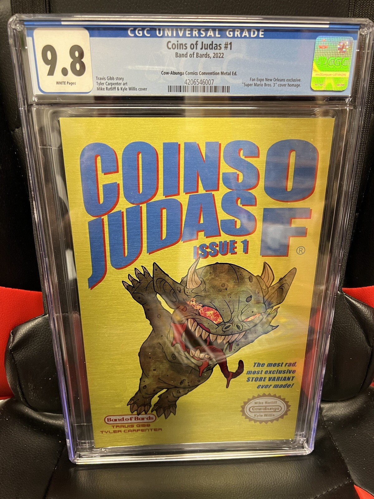 Coins of Judas #1 Metal Super Mario 3 NES Homage Exclusive Kyle Willis CGC 9.8