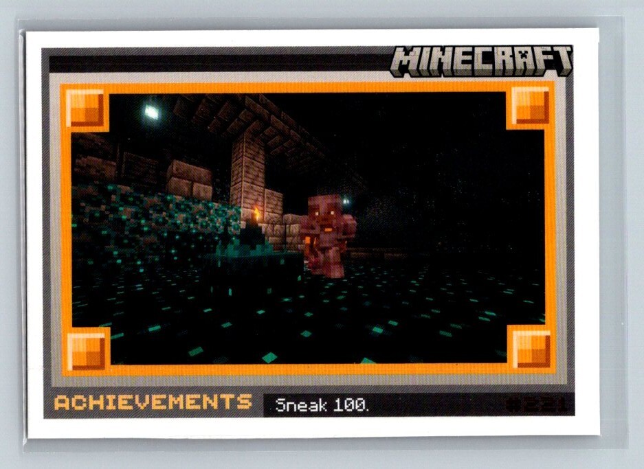 2024 Panini Minecraft Achievements #221 Sneak 100
