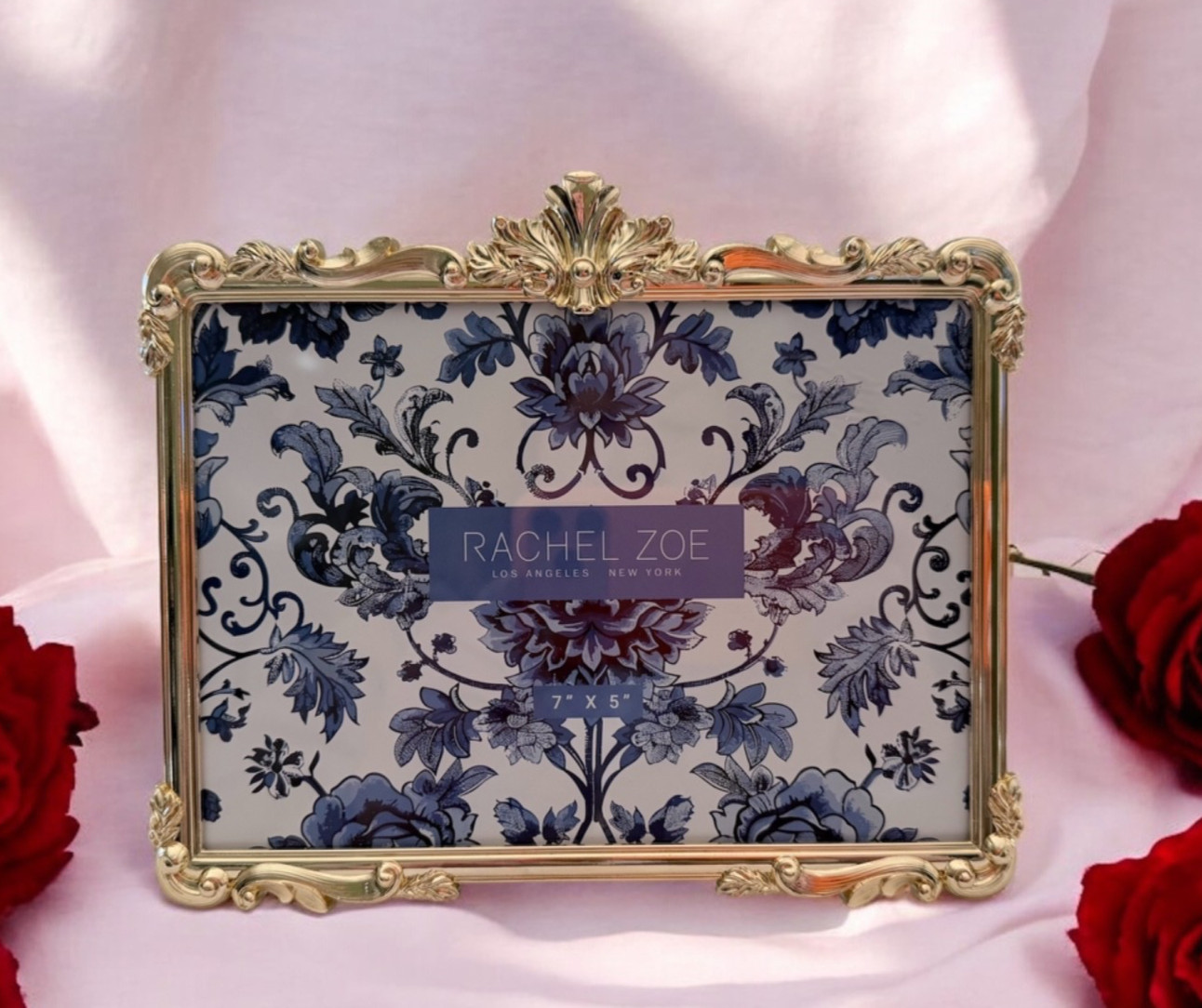 Rachel Zoe Gold ornate metal Frame 7”x5” Horizontal..antique style…