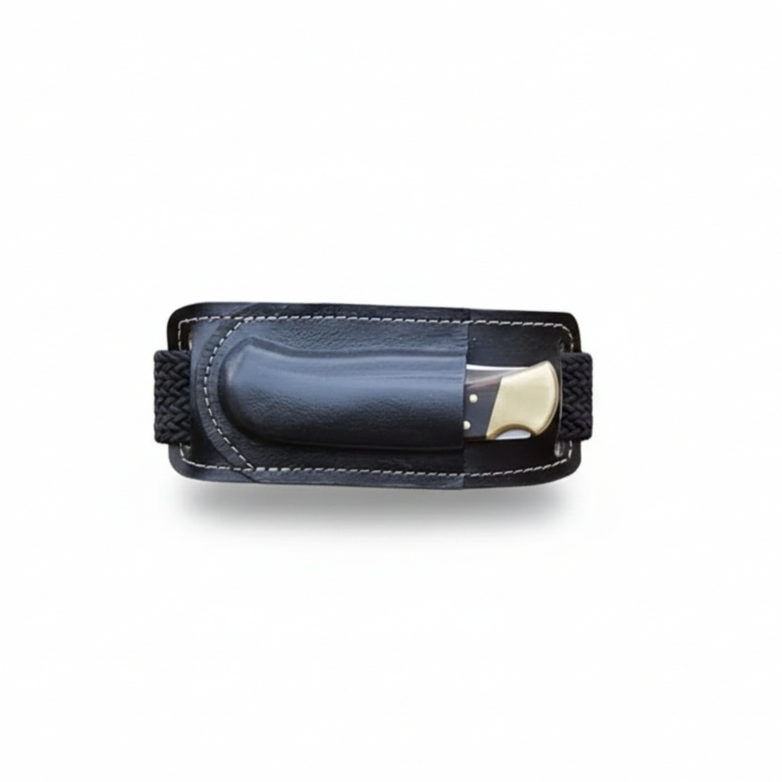 Handmade Leather Sheath for Buck 110 Folding Knife Horizontal Carry Belt Loop