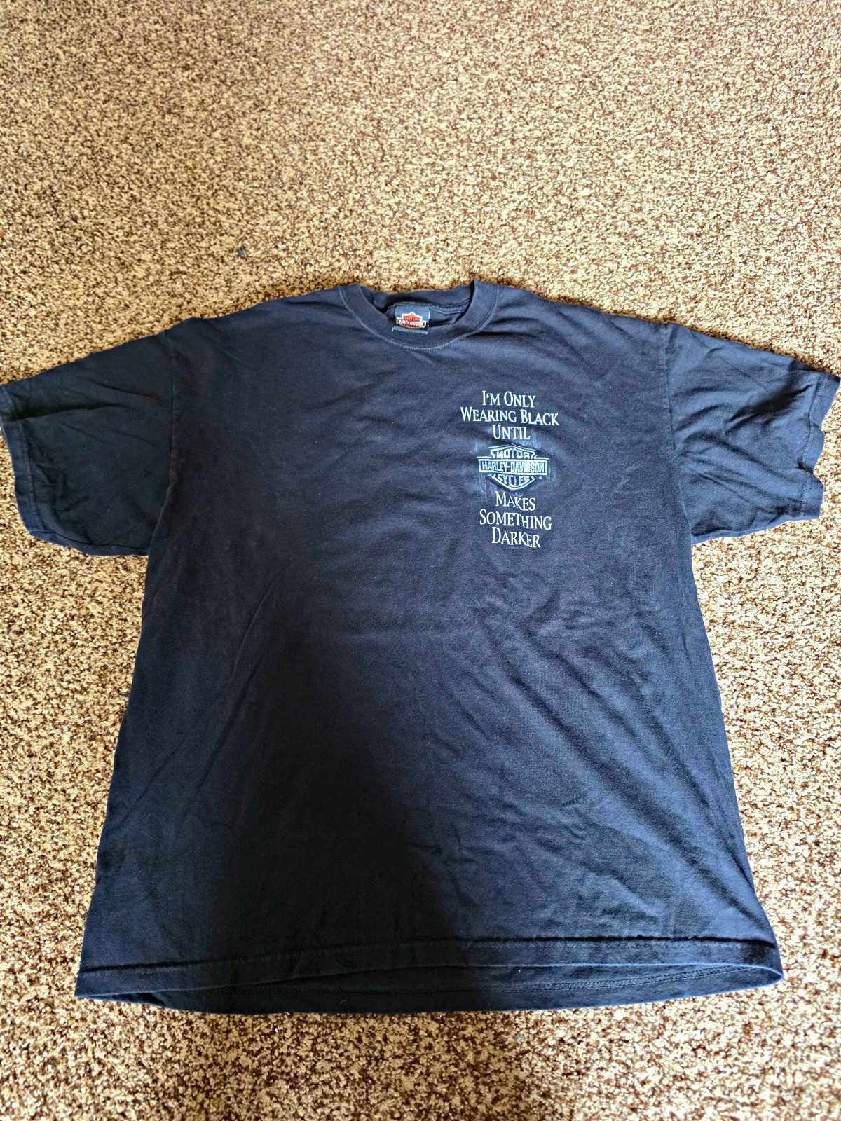 Vtg Harley Davidson Men\'s XL I\'m Only Wearing Black Until... ST.Joseph MO
