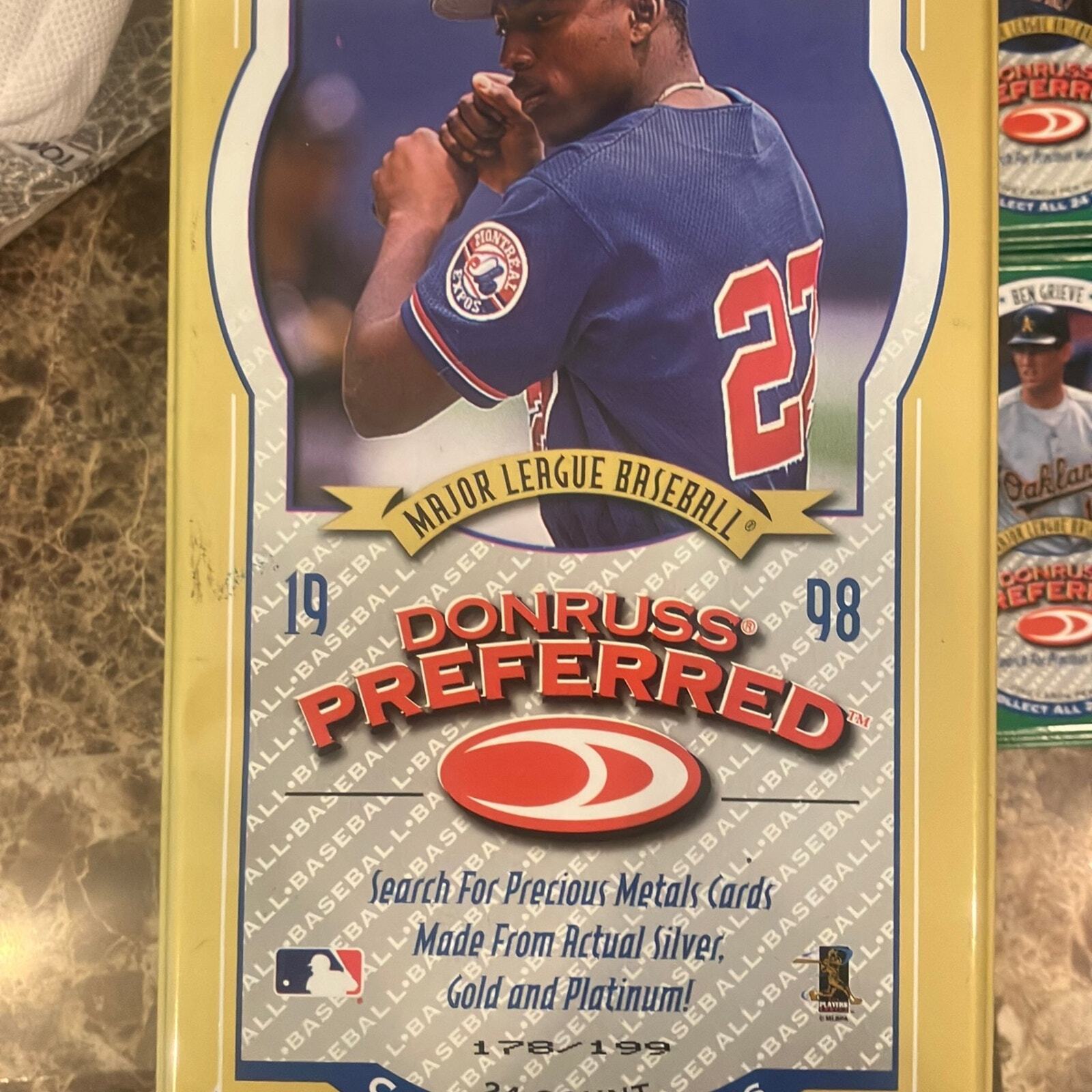1998 Donruss preferred gold tin