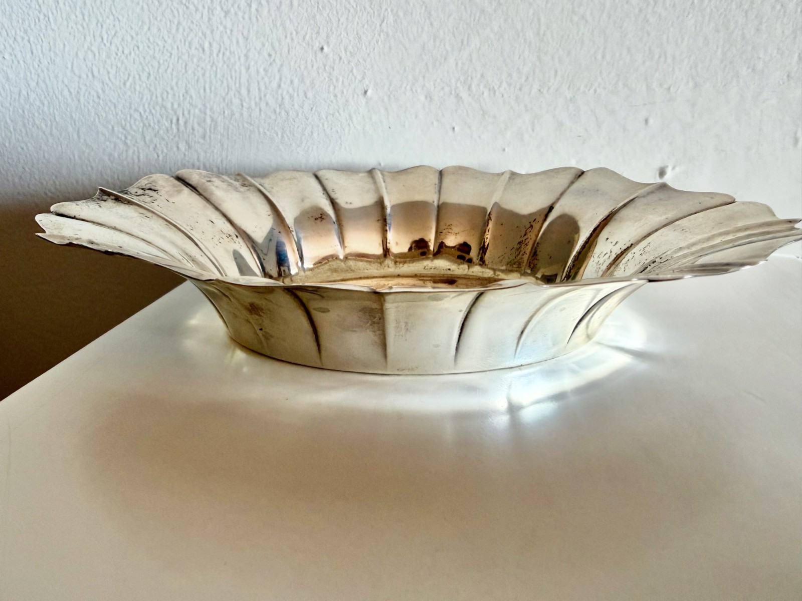 Wallace Sterling Silver 218 Fluted Oval Dish Solid Not Weighted 78g