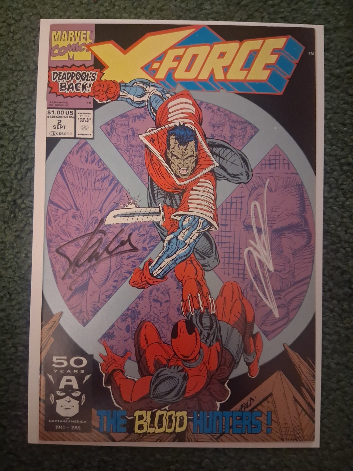 X-Force #2 (Marvel Comics 1991) NM Liefeld Stan Lee 2x Signed