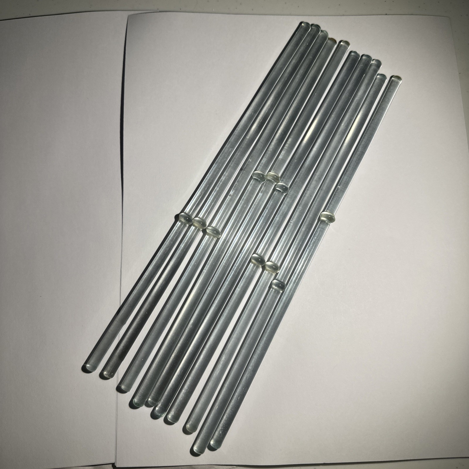 10 LOT VINTAGE SCIOLARI GAETANO CHANDELIER GLASS RODS 10\