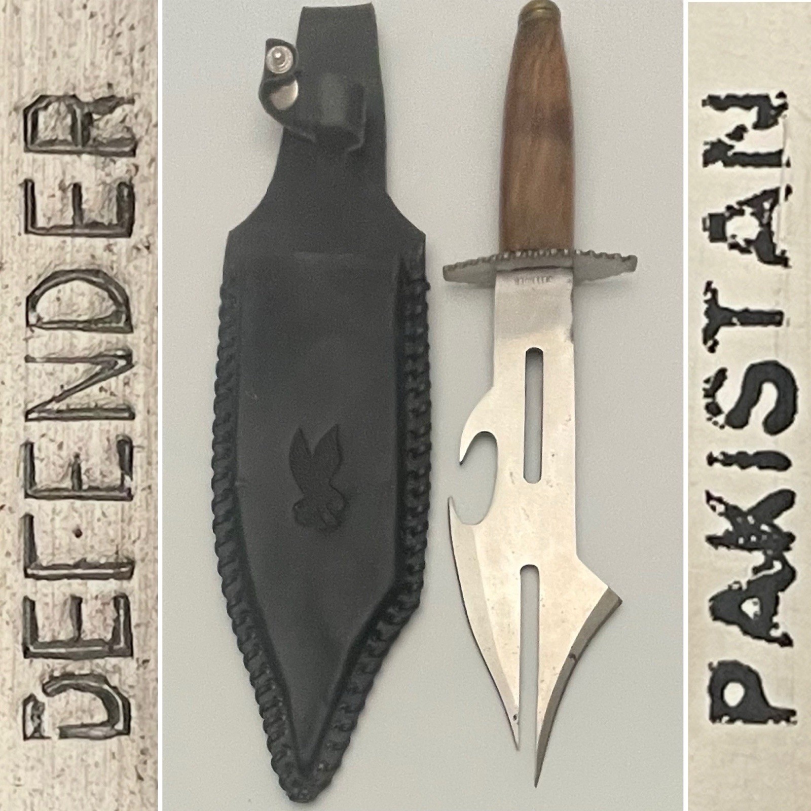 Defender by Frost Cutlery 12.5” Fantasy Fixed Blade Knife w/Wood Handle & Sheath