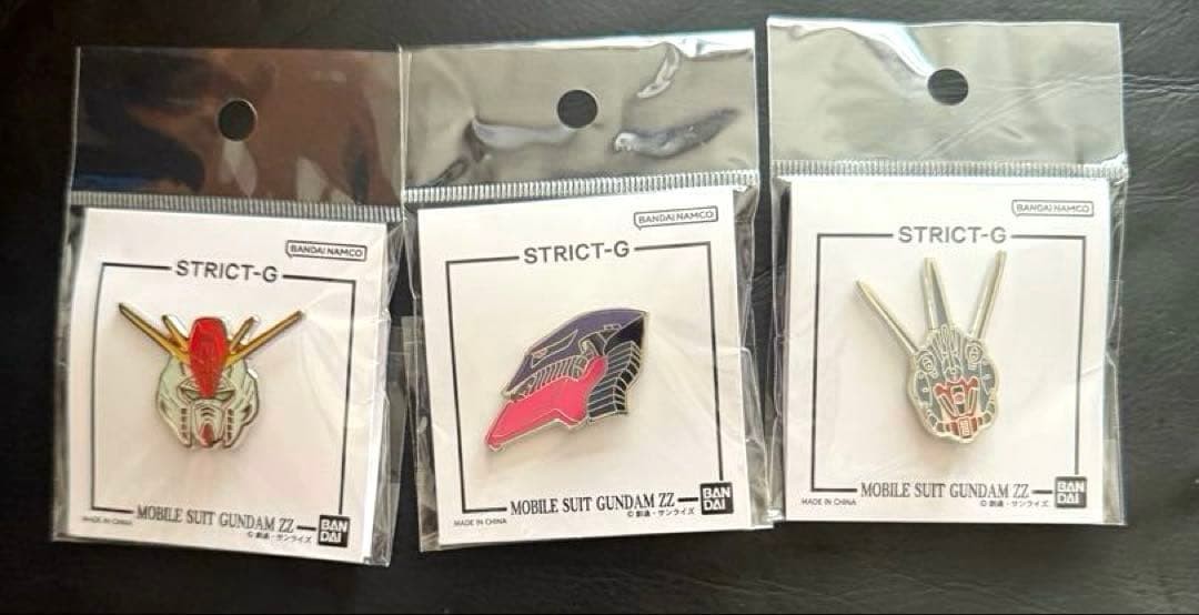 STRICT-G Mobile Suit Gundam ZZ Face Pin Collection (3 types)