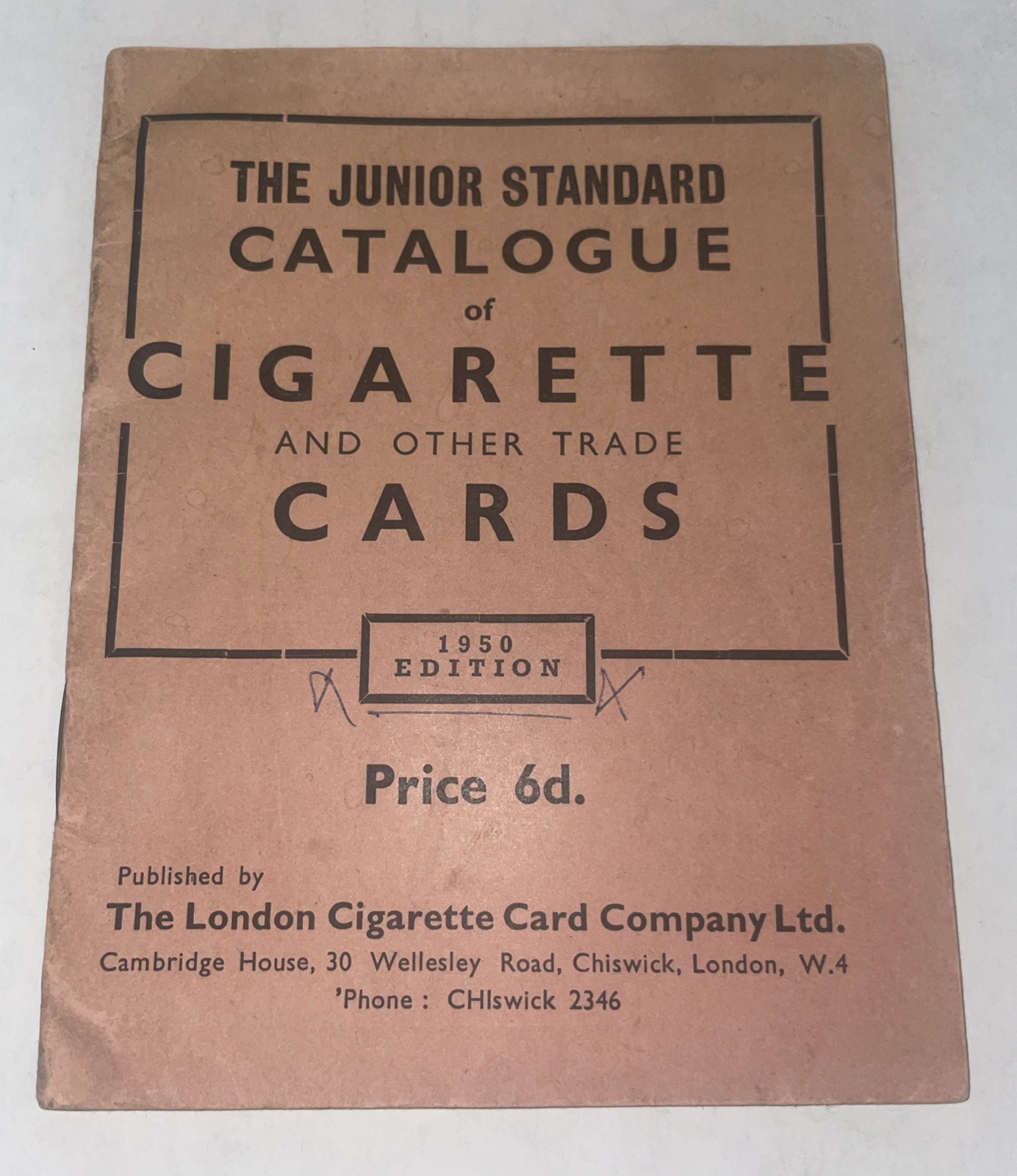 Vintage The Junior Standard Catalogue of Cigarette and other Trade Cards c1950