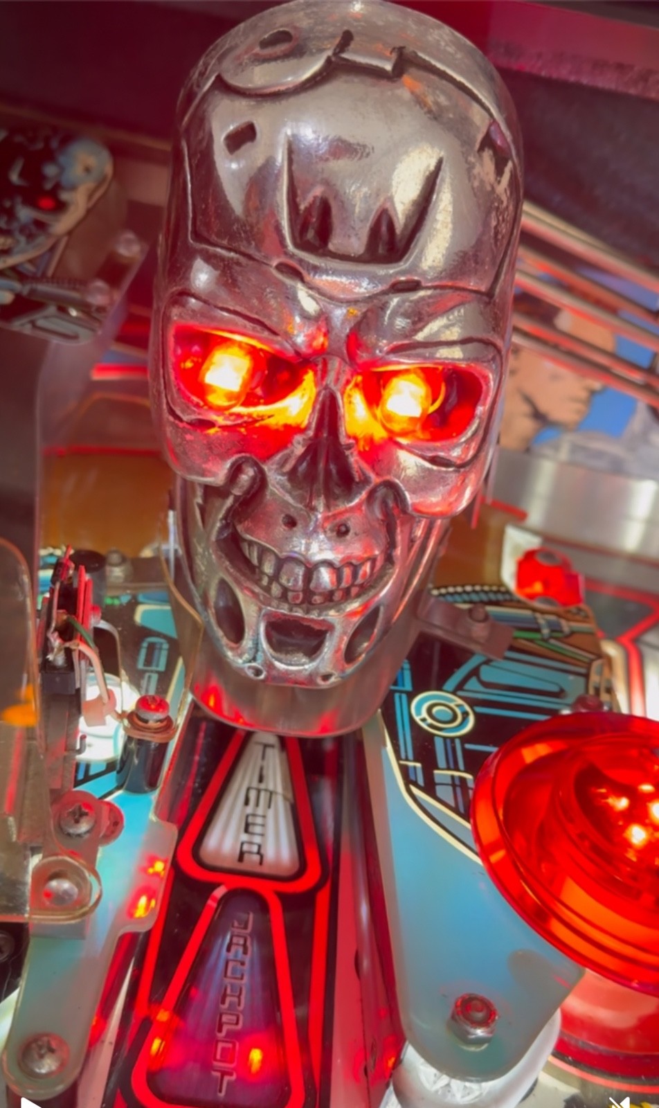 Terminator 2 Pinball Machine Vapor Metallic Red Eye LED Kit