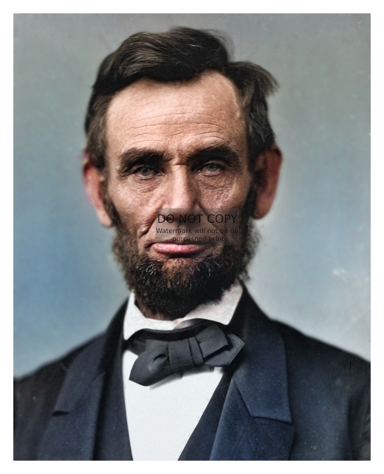 PRESIDENT ABRAHAM LINCOLN COLORIZED PORTRAIT 8X10 PHOTOGRAPH