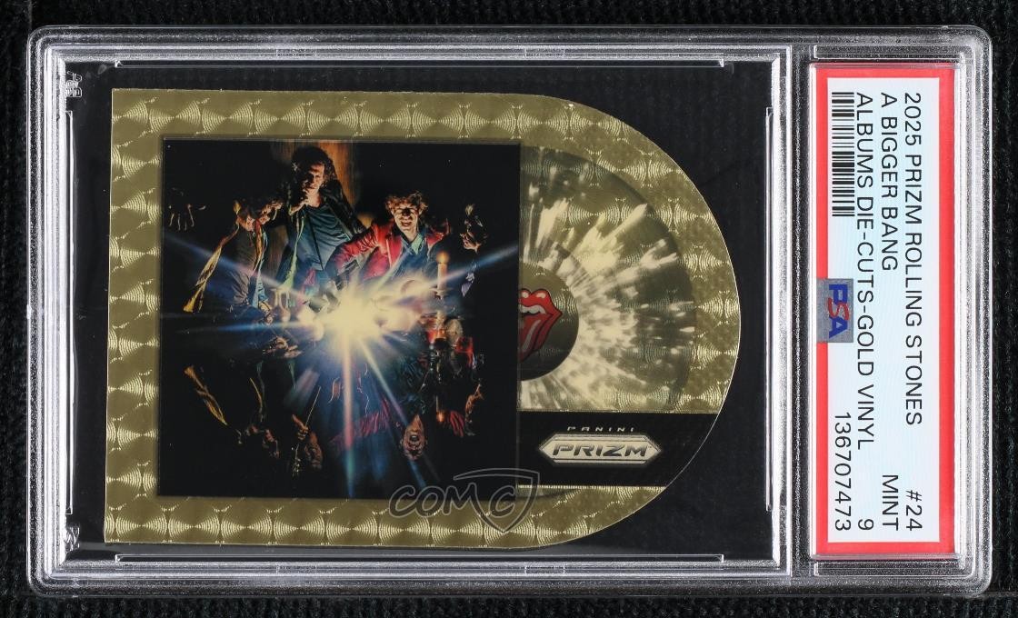 2025 Prizm Album Die-Cut Gold Vinyl 5/5 The Rolling Stones #24 PSA 9 MINT 0xh3