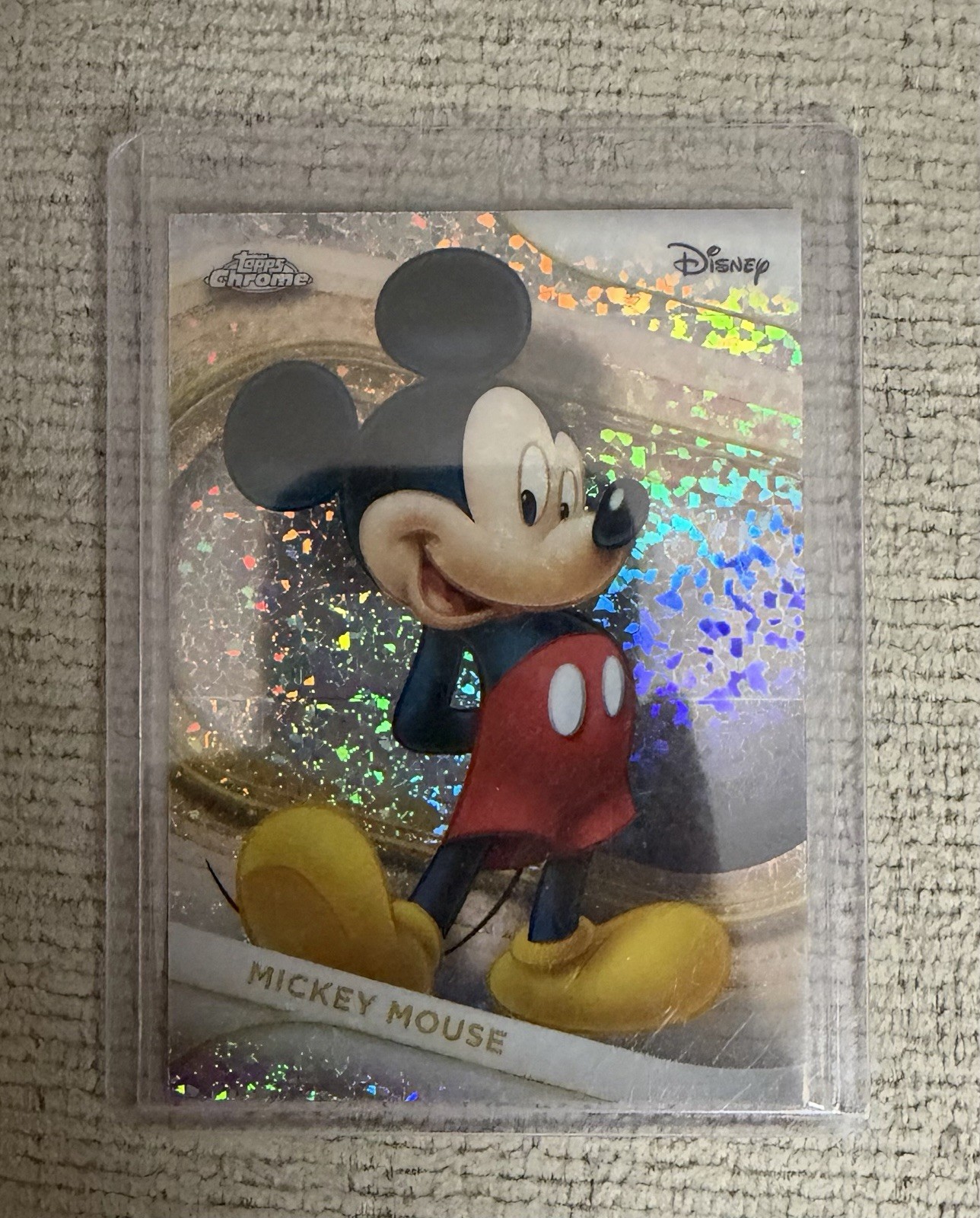 2025 Topps Chorme Disney #1 Mickey Mouse Mini Diamond - NM