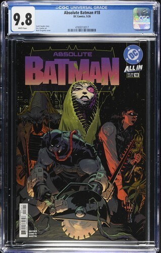 Absolute Batman #18 CGC 9.8 Graded Cover A First 1st Printing Nick Dragotta 