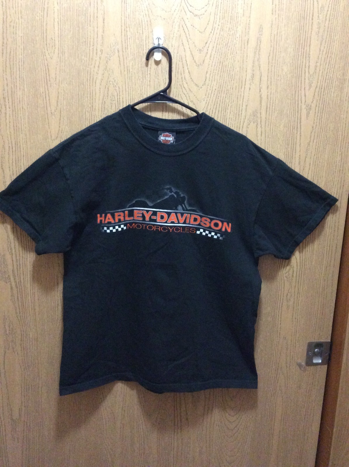 MEN'S HARLEY-DAVIDSON T-SHIRT SHORT SLEEVE BLACK  100% COTTON SIZE LARGE