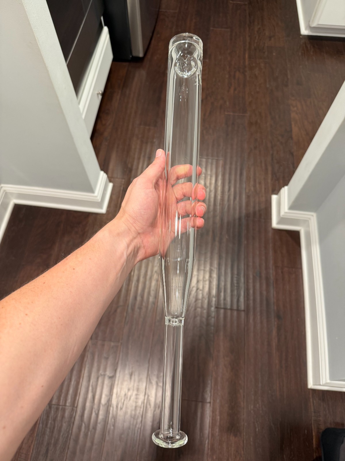 21” Glass Pipe Bowl Thick Clear Baseball Bat