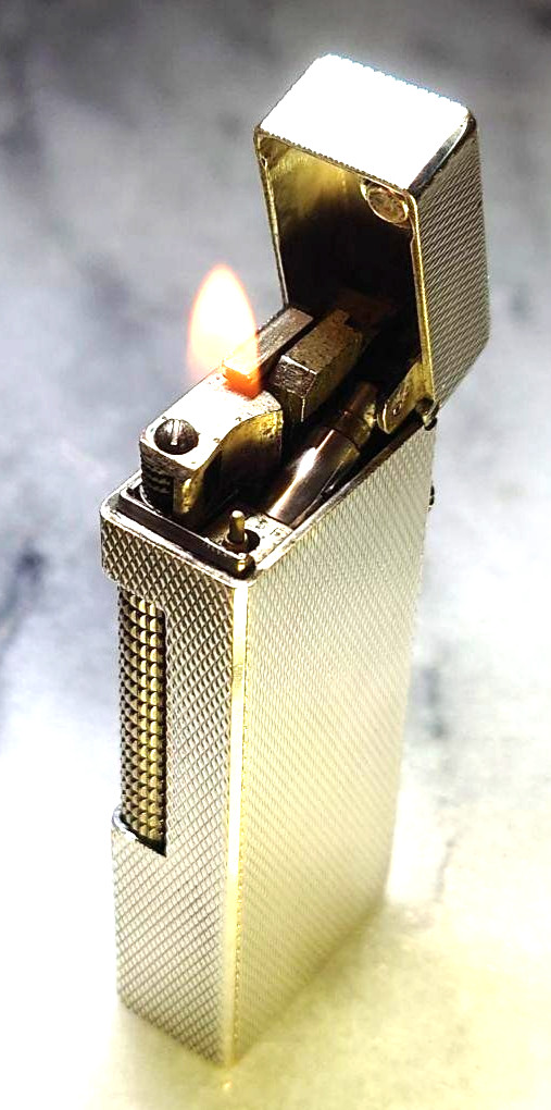 Dunhill Rollagas Lighter Silver Barley Early CIF Swiss Vintage Fully Overhauled