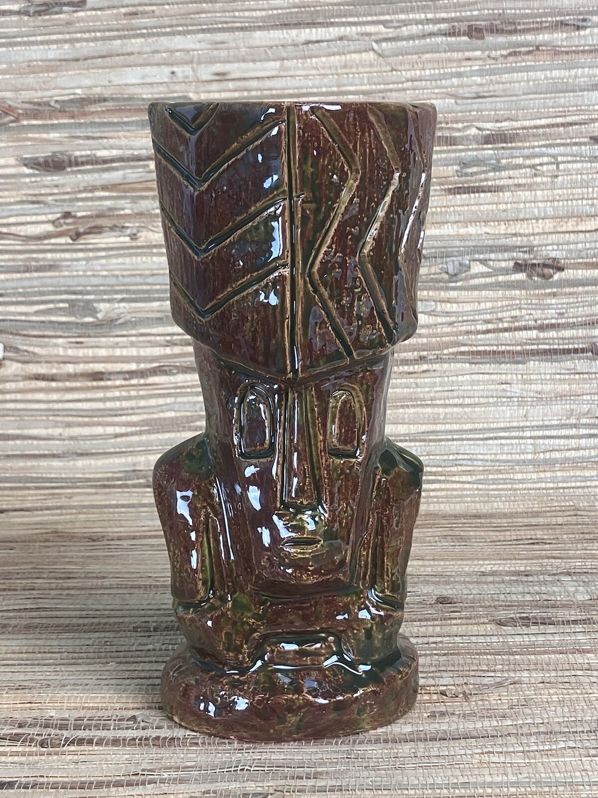 False Idol Wayfarer Tiki Mug by Bosko First Edition Brown & Green #96/125 NIB