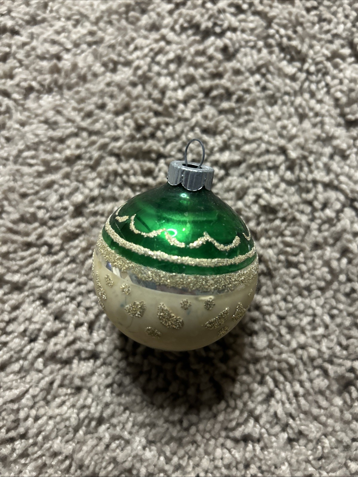 Vintage Shiny Brite Ornament Green Made In USA 