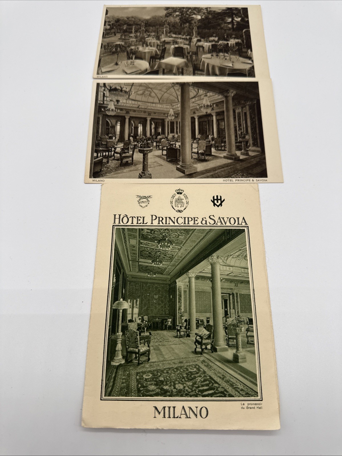Vtg 1930s Hôtel Principe & Savoia Milano Italy Advertising Brochures & Postcards