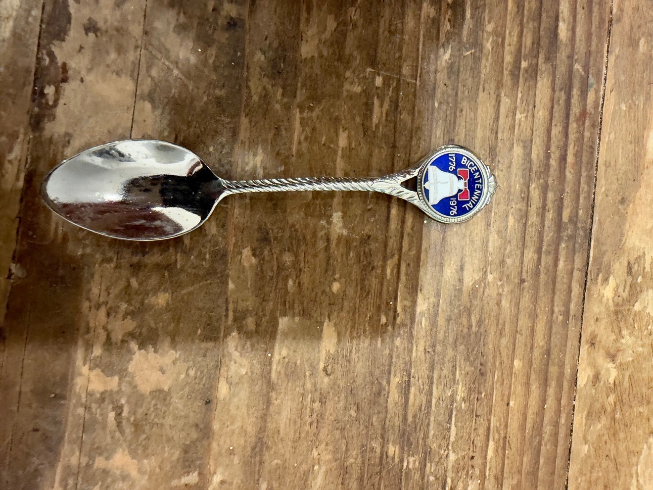 Vintage 1976 Bicentennial Souvenir Spoon Liberty Bell 1776-1976 Enamel