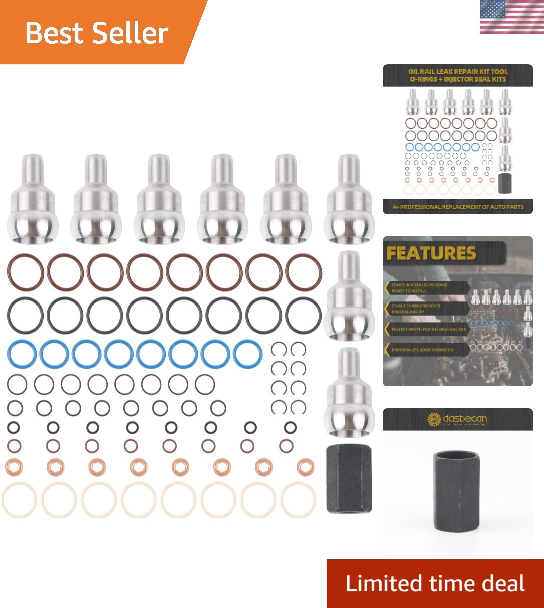 2003-2010 Ford 6.0L Injector Seal Kits - 8 Essential Pieces for Leak Repairs