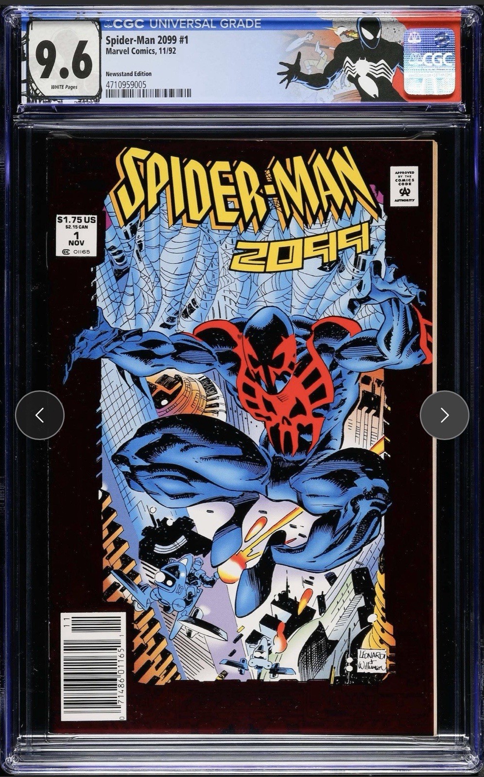Spider-Man 2099 #1 Newsstand Variant (Marvel Comics November 1992) CGC 9.6