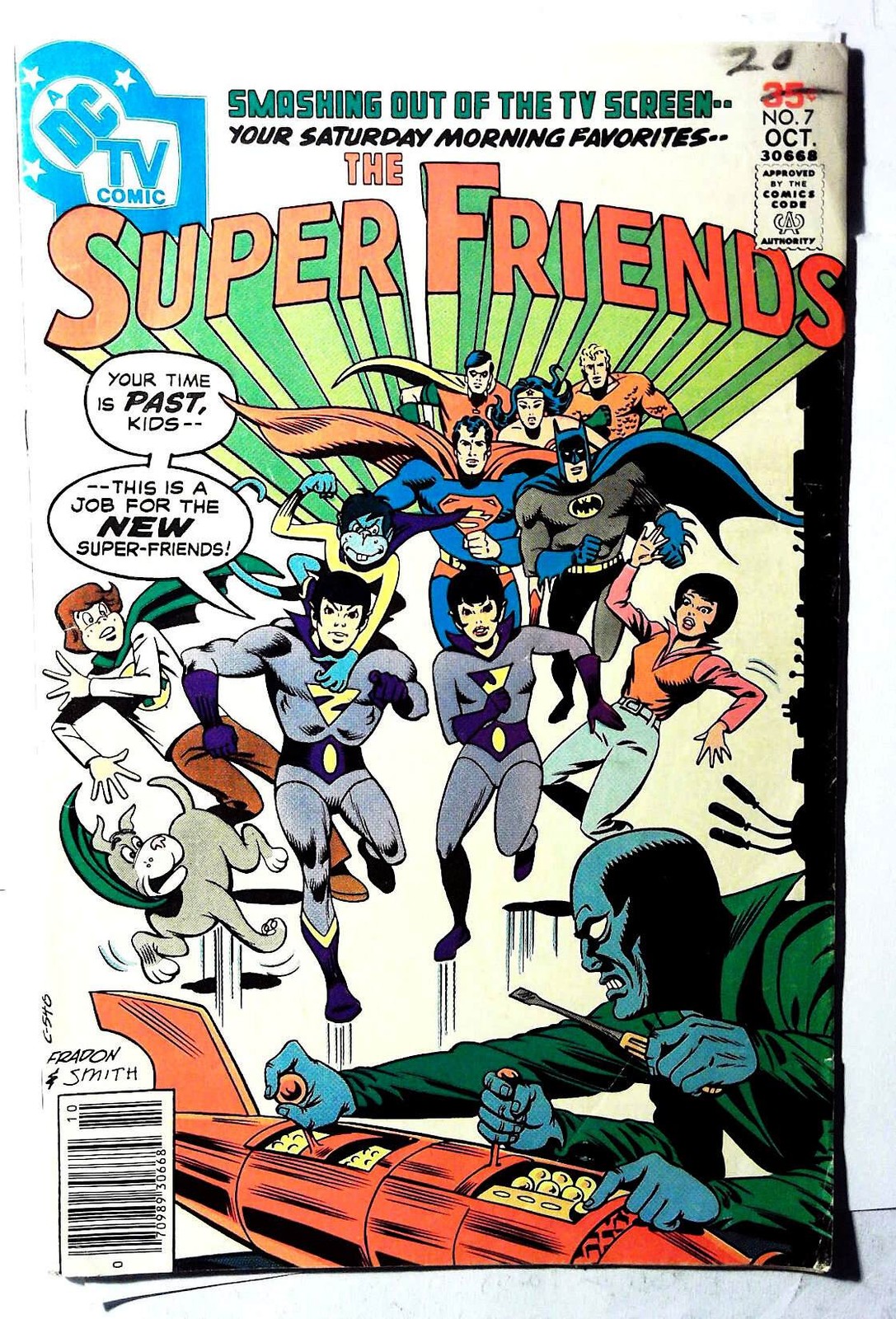 Super Friends #7 1977 DC Wonder Twins Superman Batman Wonder Woman Aquaman Comic