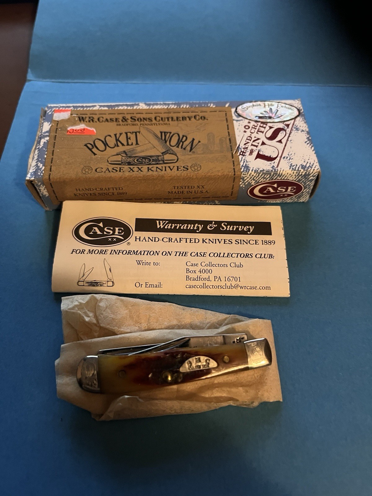 2005 Case Shepherd Hills Jr Collectors Club Charter Member Stag Trapper V62154ss