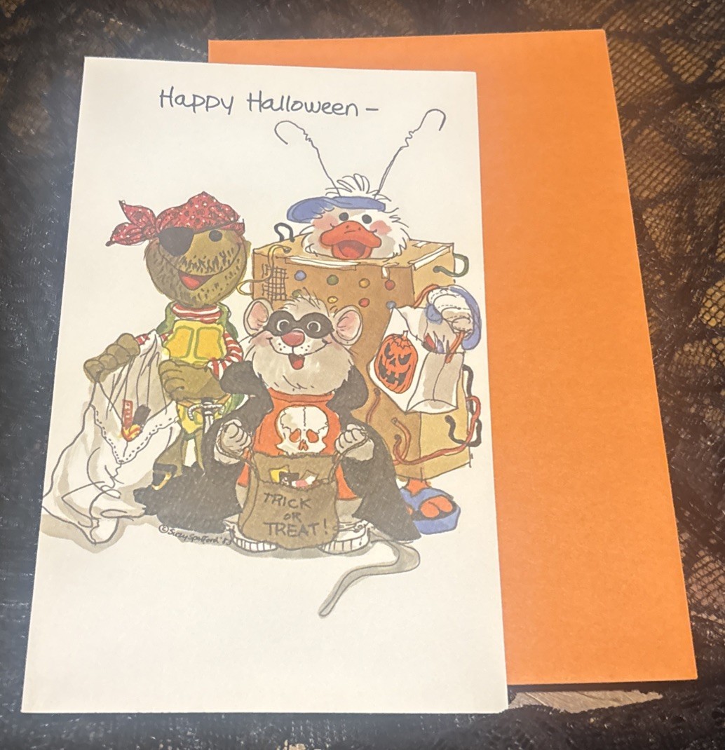 Vintage 1983 Suzy’s Zoo Halloween Greeting Card NOS w/ Envelope