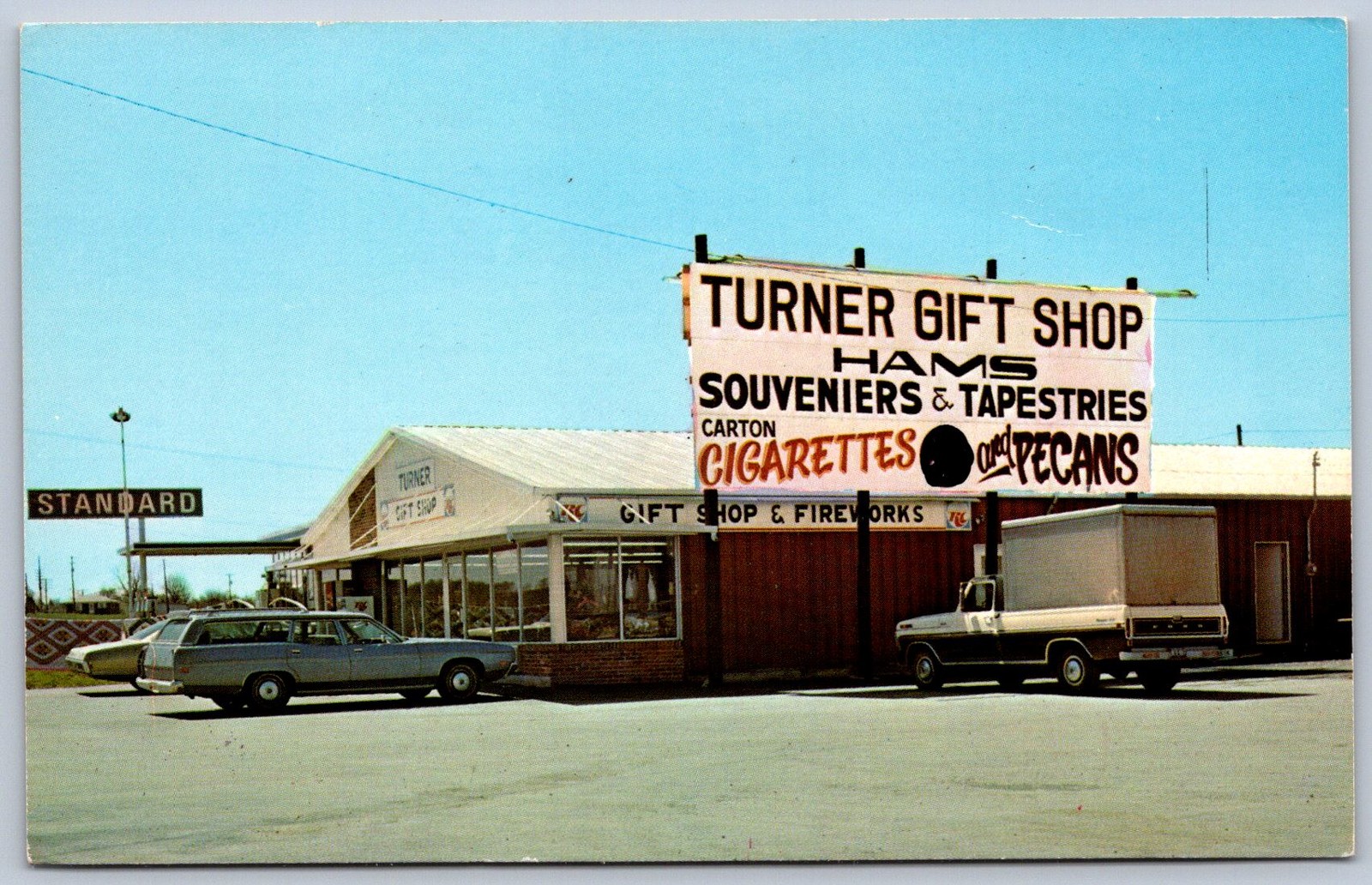 K23/ Franklin Kentucky Postcard Chrome Turner's Gift Shop Automobiles 325